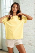 Super-soft Raw Edge T-shirt - Lemon