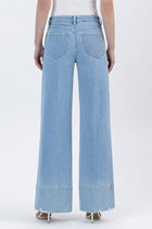 Aurora High Rise Seam Detail Wide Leg Jeans
