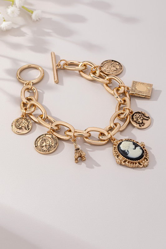 Multi Charm Bracelet - Vintage Coins