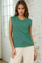 Slub Muscle Tank - Moss