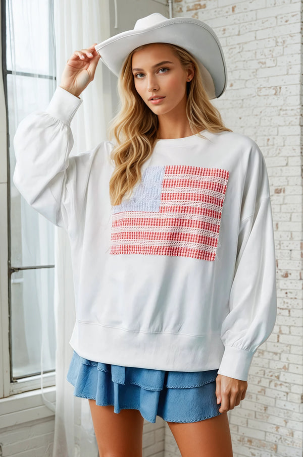 Embellished Flag Top