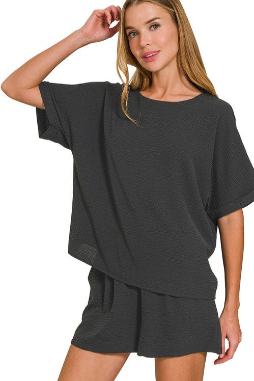 Airflow Loose Top - Black