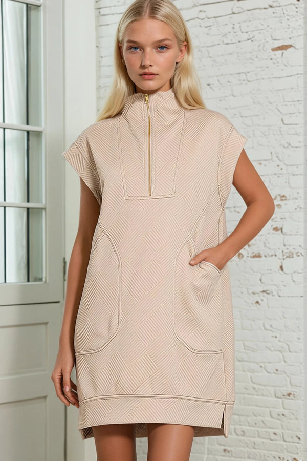 Textured Knit Dress - Ash Mocha