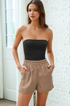 Soft Touch Tencel Shorts - Mocha