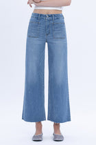 Maggie Patch Pocket Crop Wide Leg Jeans