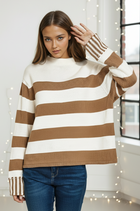Striped Sweater - Camel
