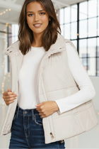 Puffer Vest - Beige