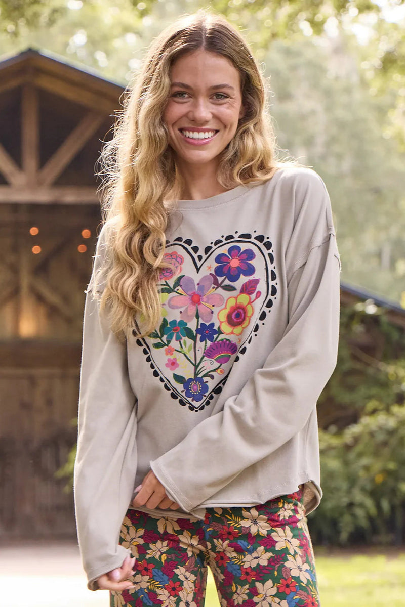 Floral Heart Sweatshirt