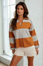 Color Block Collared Top