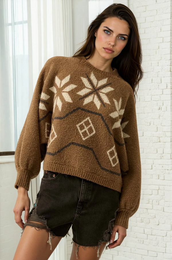 Snowflake Design Sweater