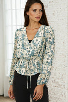 Floral Print Peplum Blouse