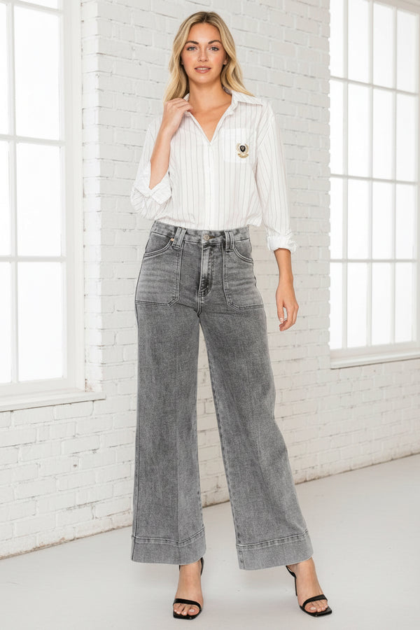 Georgia High Rise Grey Palazzo