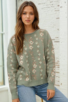 Floral Jacquard Sweater