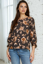 Floral Tie Sleeve Top