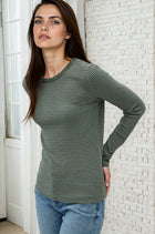 Stitch Thermal Crew Top - Hunter