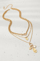 Celestial Star Moon Multi Layer Charm Necklace