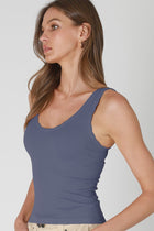 Reversible Scallop Edge Tank Top - Crown Blue