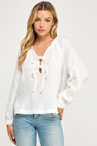 Bow Front Raglan Sleeve Blouse