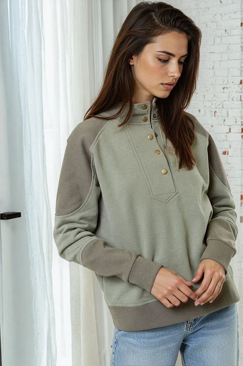 Snap Front Terry Top