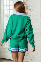 Bold Stripe Half Zip Sweatshirt