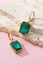 Stone Detail Huggie Hoops - 2 Colors