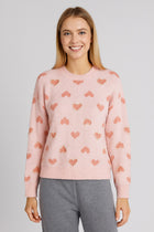 Pearl Detail Heart Sweater
