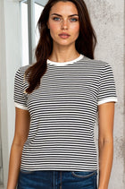 Classic Stripe Tee - Black