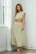 Clip Dot Skirt - Olive