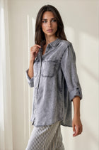 Chambray Relaxed Button Down Shirt