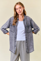 Chambray Relaxed Button Down Shirt
