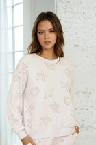 Crew Neck Knit Top - Sea Motif