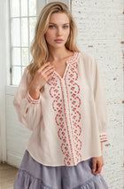 Ditsy Floral Embroidered Blouse