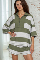 French Terry Striped Shorts