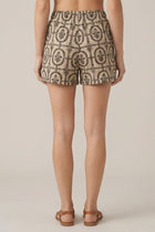 Floral Print Beaded Drawstring Shorts