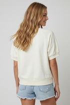 USA Embroidered Short Sleeve Sweatshirt