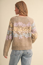 Ombre Floral Sweater