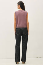 Cable Knit Button Up Sweater Vest
