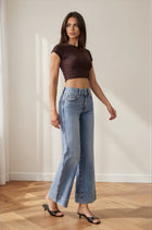 Kaylee Trouser Hem Wide Leg Jeans