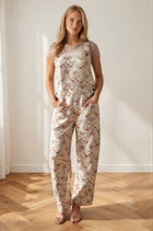 Printed Barrel Leg Overalls