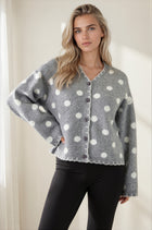 Polka Dot Button Down Cardigan