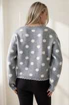 Polka Dot Button Down Cardigan