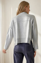 Roll Neck Sweater - Heather Grey