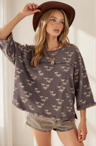 Wild Horse Washed Terry Top