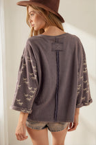 Wild Horse Washed Terry Top
