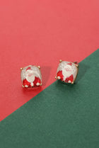 Santa Cushion Square Stud Earrings