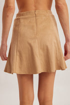 Flare Suede Mini Skirt