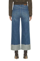 Alice Ultra High Seam Detail Cuffed Wide Leg Jeans