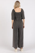 Mineral Wash Wide Leg Jumpsuit