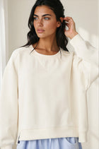 Cloud Knit Slit Detail Sweatshirt