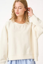 Cloud Knit Slit Detail Sweatshirt